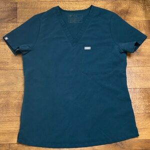 Figs Caribbean Blue WomensCatarina One Pocket Scrub Top PO#3119 Size Small S